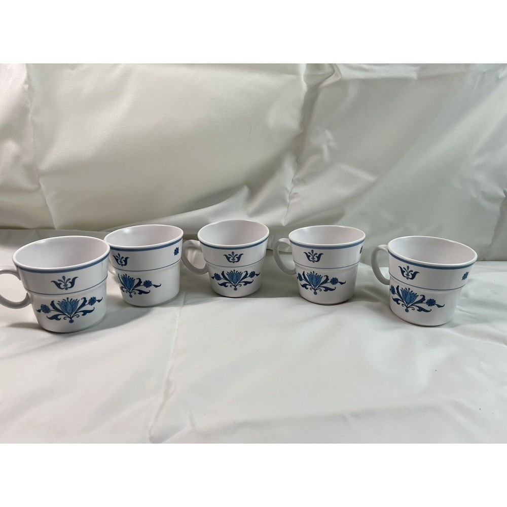 Lot of 5 Noritake Progression‎ China - Blue Haven Japan 9004 Coffee Cup